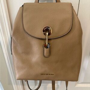 Michael Kors Raven Tan Leather Backpack